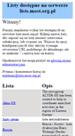 Mobile Screenshot of lists.most.org.pl